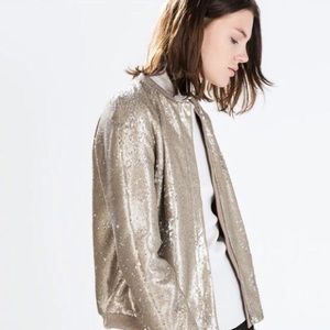 Sequin Bomber Jacket